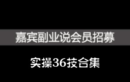 嘉宾副业说实操36技合集，价值1380元-展望网