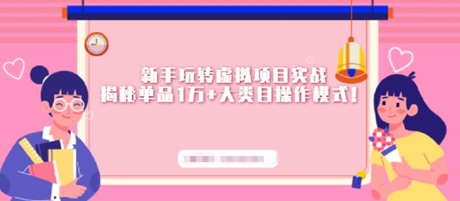 新手玩转虚拟项目实战，揭秘单品1万 大类目操作模式【视频课程】-展望网