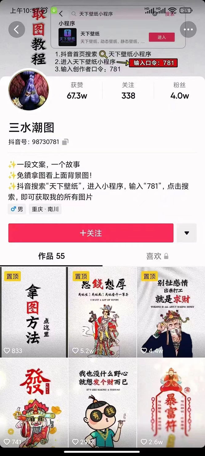 国潮壁纸变现项目，新手可操作日赚200 【素材 软件 教程】-展望网