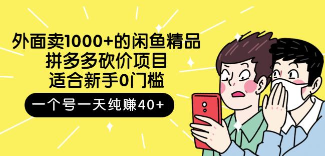 外面卖1000 的闲鱼精品:拼多多砍价项目,一个号一天纯赚40 适合新手0门槛-展望网