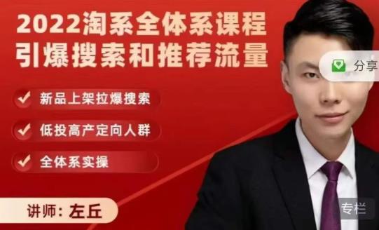 2022淘系全体系课程引爆搜索和推荐流量,新品上架拉爆搜索-展望网
