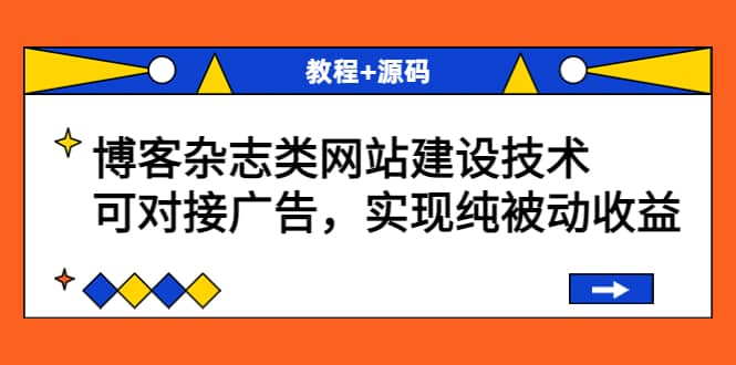 博客杂志类网站建设技术,可对接广告,实现纯被动收益(教程 源码)-展望网