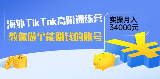 海外TikTok高阶训练营：教你做个能赚钱的账号，实操月入34000元！-展望网