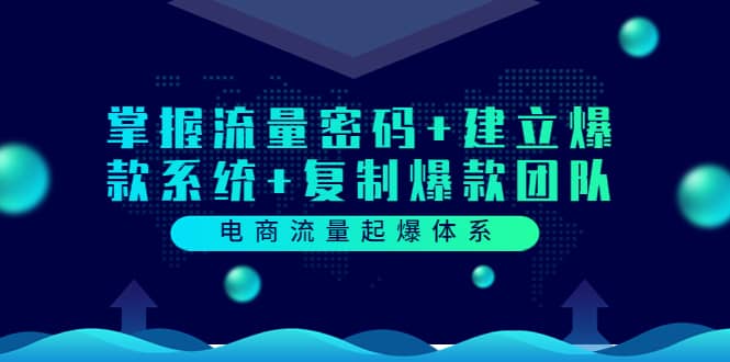 电商流量起爆体系：掌握流量密码 建立爆款系统 复制爆款团队（价值599）-展望网