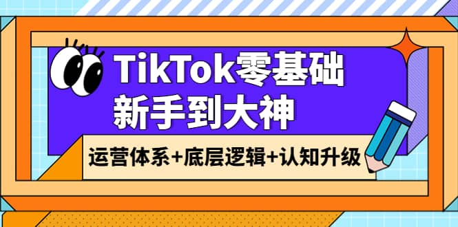 TikTok零基础新手到大神：运营体系 底层逻辑 认知升级（9节系列课）-展望网