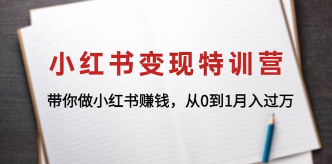 小红书变现特训营：带你做小红书项目-展望网