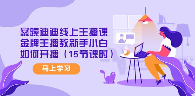 暴躁迪迪线上主播课,金牌主播教新手小白如何开播(15节课时)-展望网