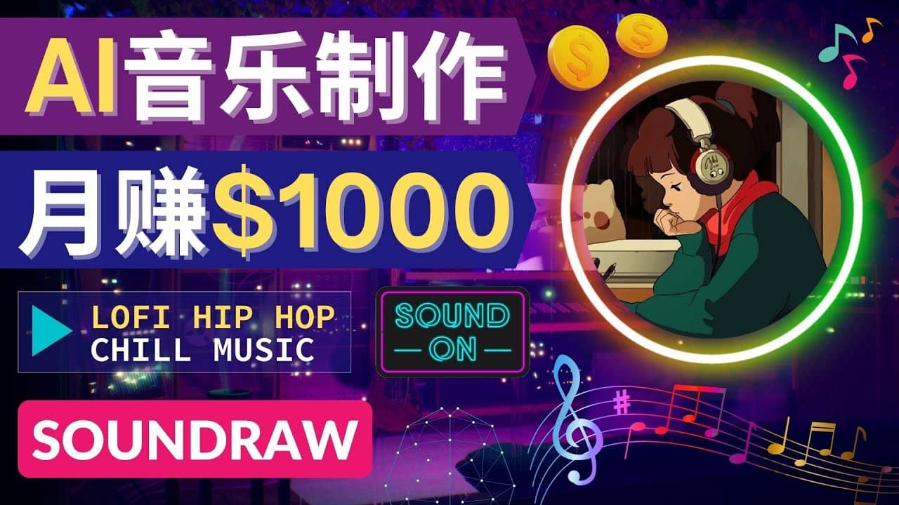 无需任何音乐基础： 使用AI软件制作Lofi Hip Hop Chill Music 月赚1000美元-展望网
