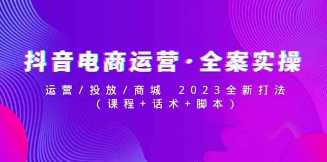 抖音电商运营·全案实操：运营/投放/商城 2023全新打法-展望网