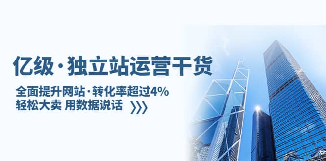 独立站运营干货：全面提升网站·转化率超过4%，轻松大卖 用数据说话-展望网