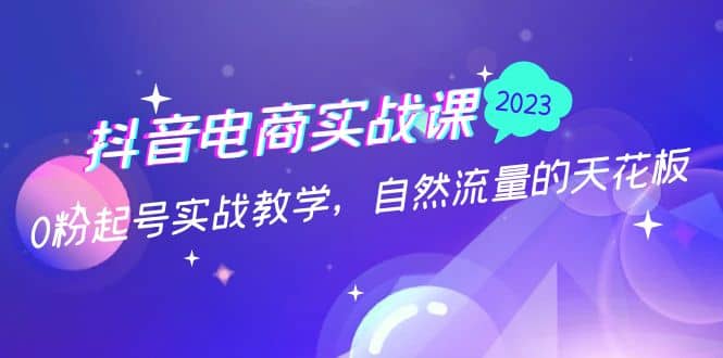抖音电商实战课：0粉起号实战教学，自然流量的天花板（2月19最新）-展望网