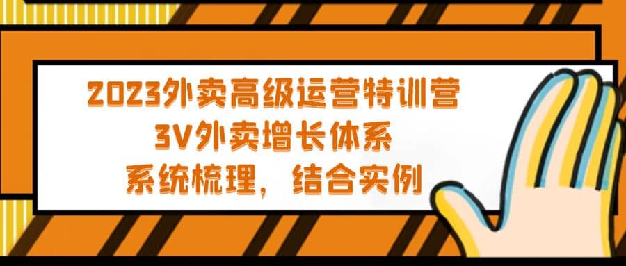2023外卖高级运营特训营：3V外卖-增长体系，系统-梳理，结合-实例-展望网