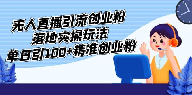 外面收费3980的无人直播引流创业粉落地实操玩法，单日引100 精准创业粉-展望网