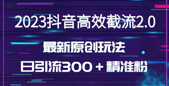 日引300+创业粉,独家抖音高效截流2.0玩法(价值1280)-展望网