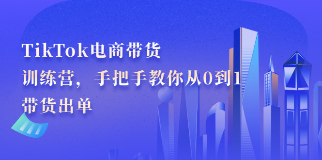 TikTok电商带货训练营，手把手教你从0到1带货出单-展望网