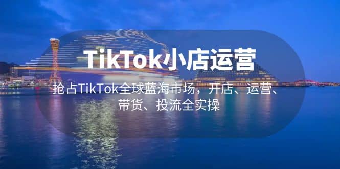 TikTok小店运营 抢占TikTok全球蓝海市场，开店、运营、带货、投流全实操-展望网