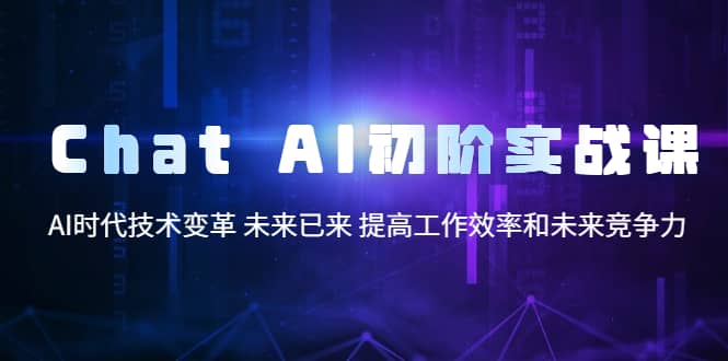 Chat AI初阶实战课，AI时代技术变革 未来已来 提高工作效率和未来竞争力-展望网