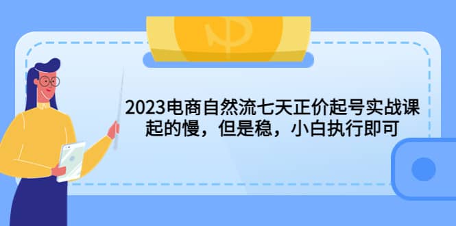 2023电商自然流七天正价起号实战课：起的慢，但是稳，小白执行即可-展望网
