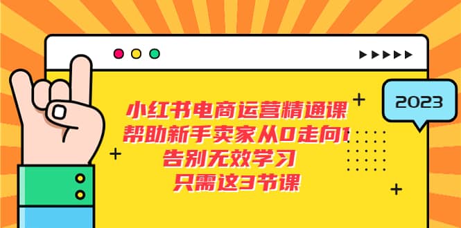 小红书电商·运营精通课，帮助新手卖家从0走向1 告别无效学习（7节视频课）-展望网