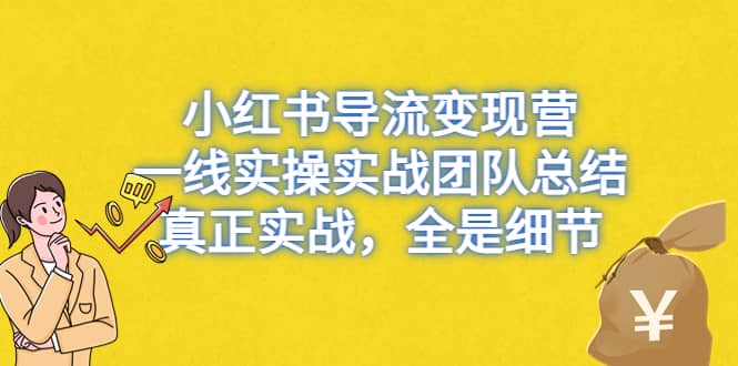 小红书导流变现营,一线实战团队总结,真正实战,全是细节,全平台适用-展望网
