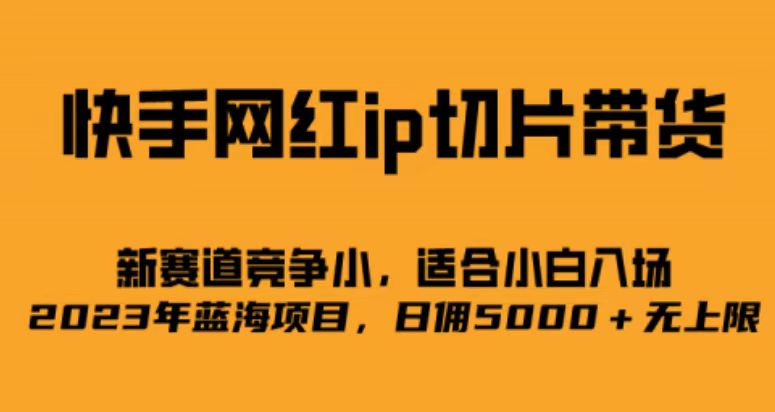 快手网红ip切片新赛道，竞争小事，适合小白 2023蓝海项目-展望网