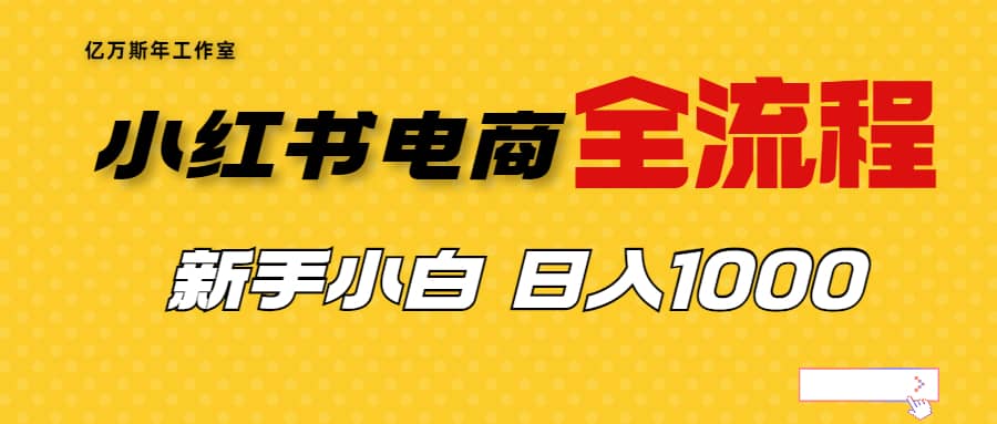 外面收费4988的小红书无货源电商从0-1全流程，日入1000＋-展望网