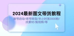 2024最新图文带货教程：新号启动/老号转型/半小时涨3000粉/找素材/剪辑-展望网