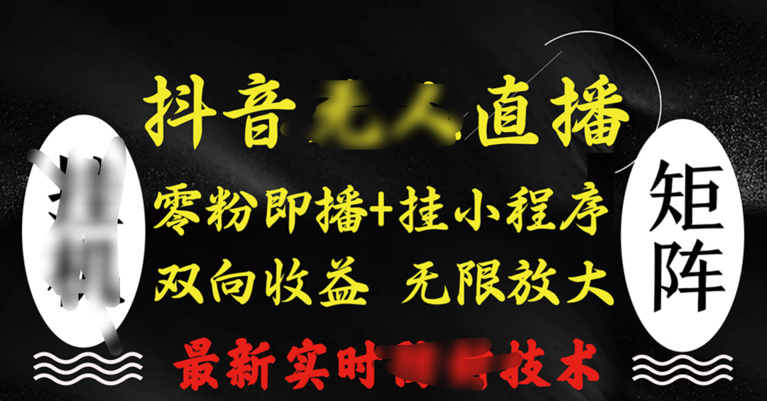 抖音无人直播最新独家玩法，小雪花+撸音浪双向收益，可矩阵放大-展望网