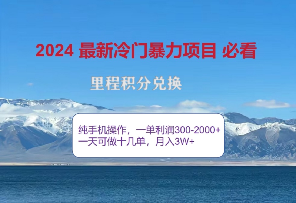 2024惊爆冷门暴利！出行高峰来袭，里程积分，高爆发期，一单300+—2000+，月入过万不是梦！-展望网