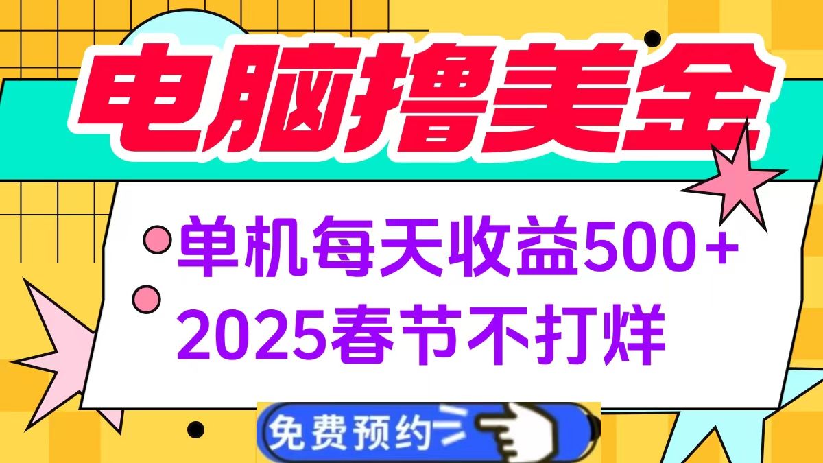 电脑撸美金单机每天收益500+，2025春节不打烊-展望网