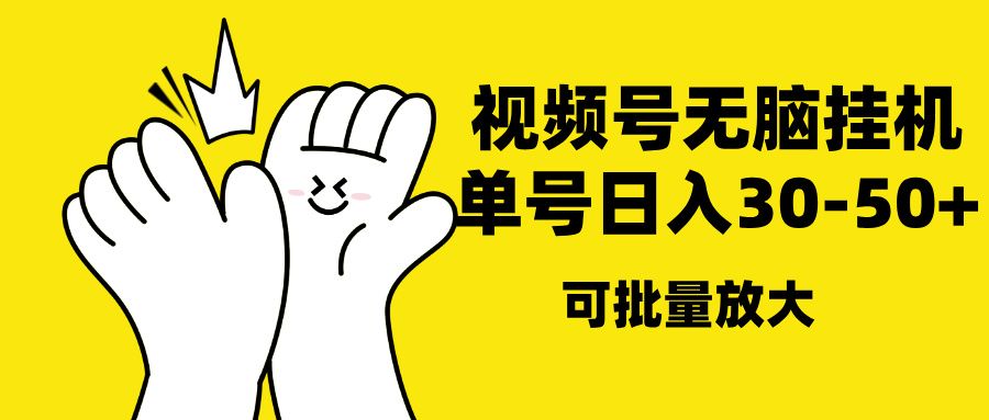 视频号无脑挂机,单号30-50+,可批量放大-展望网