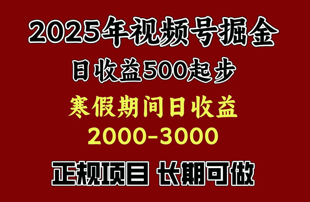 寒假期间一天收益2000+，小白一天就能上手-展望网