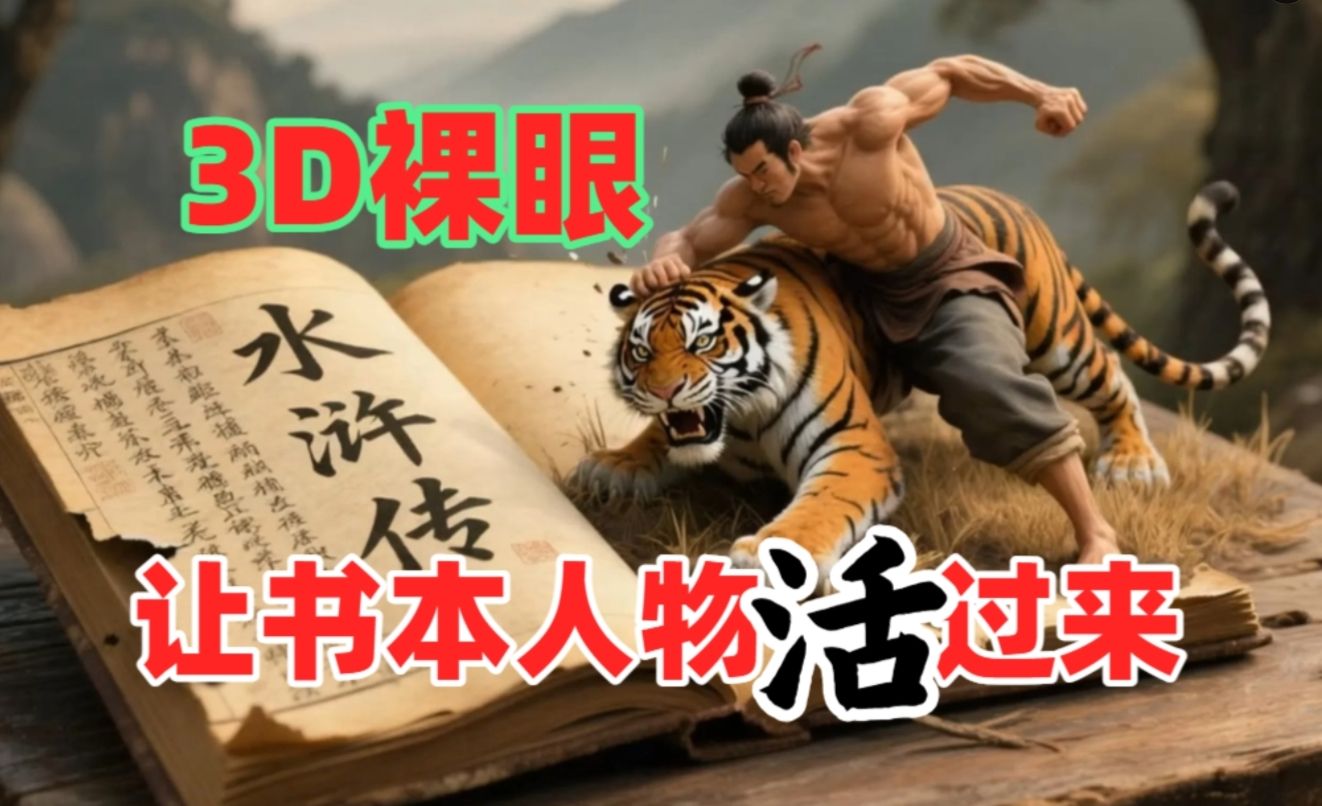 书本人物裸眼3D视频，一条视频收益过千，保姆级教程-展望网
