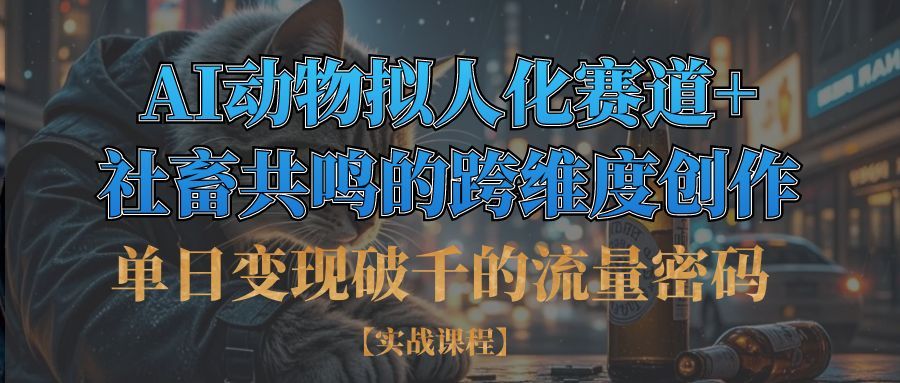 单日变现破千的流量密码,AI动物拟人化赛道+社畜共鸣的跨维度创作-展望网