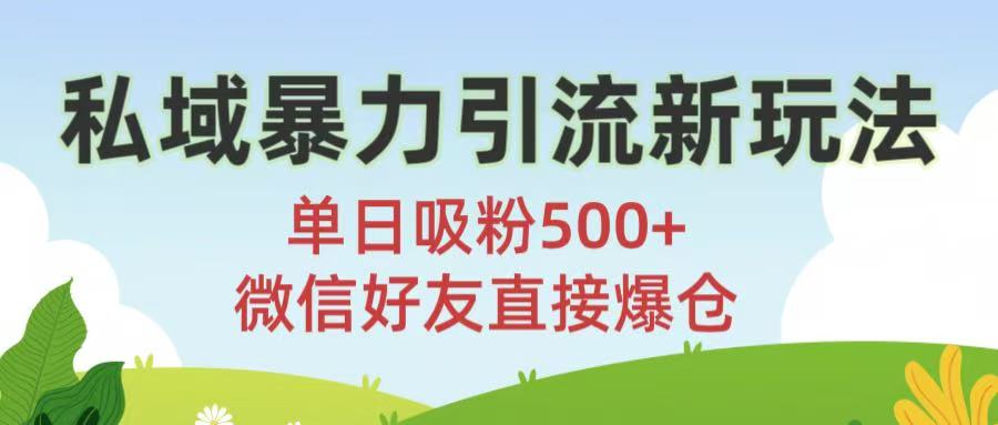 私域暴力引流新玩法!单日吸粉500+,微信好友直接爆仓-展望网