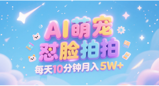AI萌宠怼脸拍 萌宠赛道 精准高客单   每天十分钟 附提示词文案库  代替做素材 卖提示词 卖虚拟资料  卖宠物产品 做宠物私人定制产品  带徒弟 带陪跑 卖课  创作者分成 月入5W+-展望网