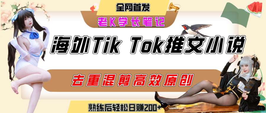 海外tiktok小说推文暴力项目，高停留率，高转化率，上手后一天搞顿饭钱不是问题-展望网