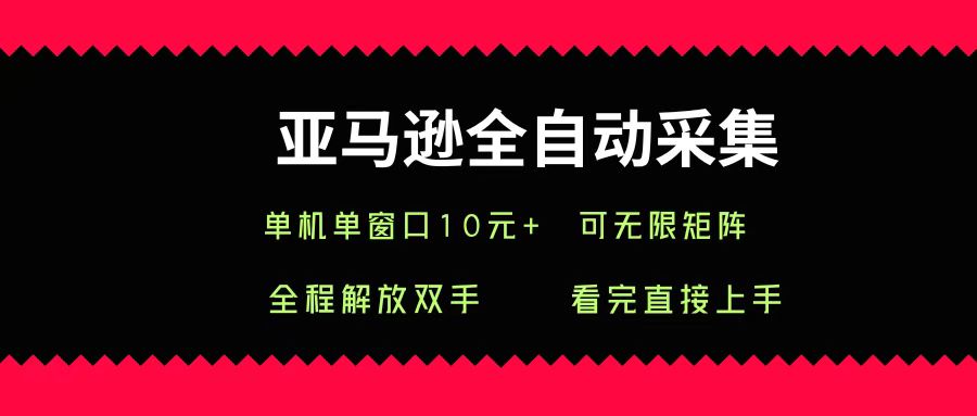 亚马逊全自动采集,单机单窗口一天10+,可无限矩阵去做-展望网