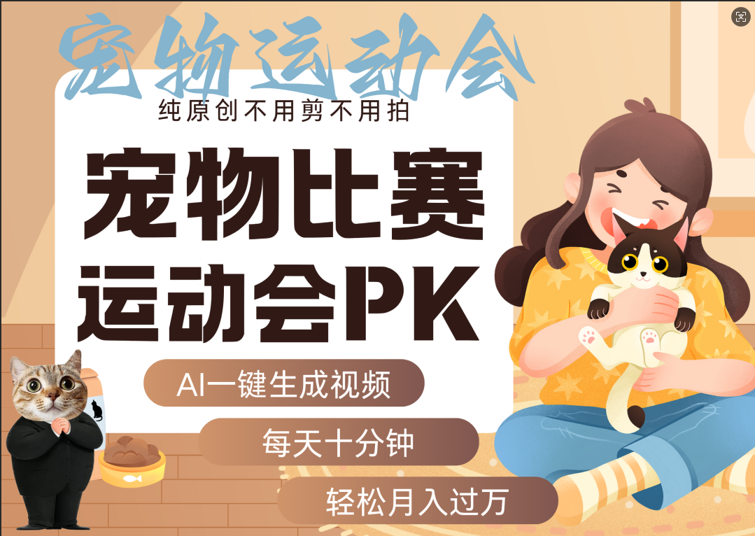 AI萌宠运动员跳水 射击  篮球  足球比赛   每天十分钟 附详细提示词文案库  代替做素材 卖提示词 卖虚拟资料  卖宠物产品 做宠物私人定制产品  带徒弟 带陪跑 卖课  创作者分成 月入5W+-展望网