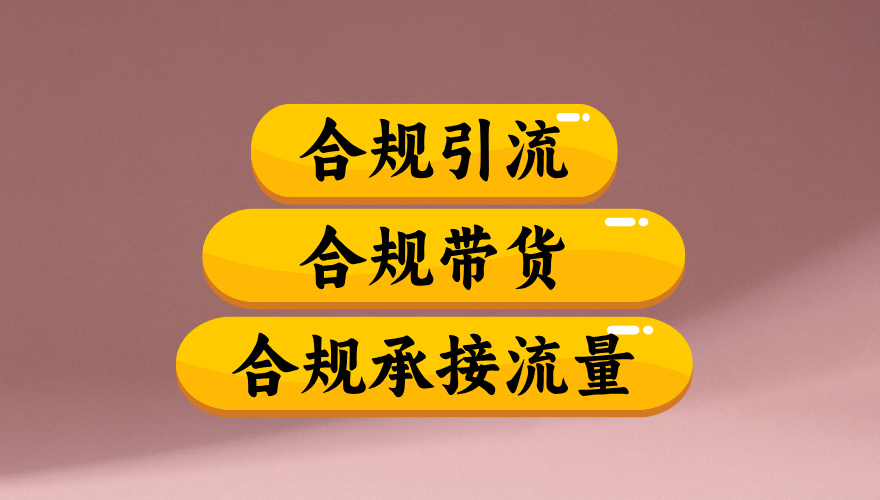 合规引流、合规并且高效地做带货、合规承接流量（揭秘）-展望网