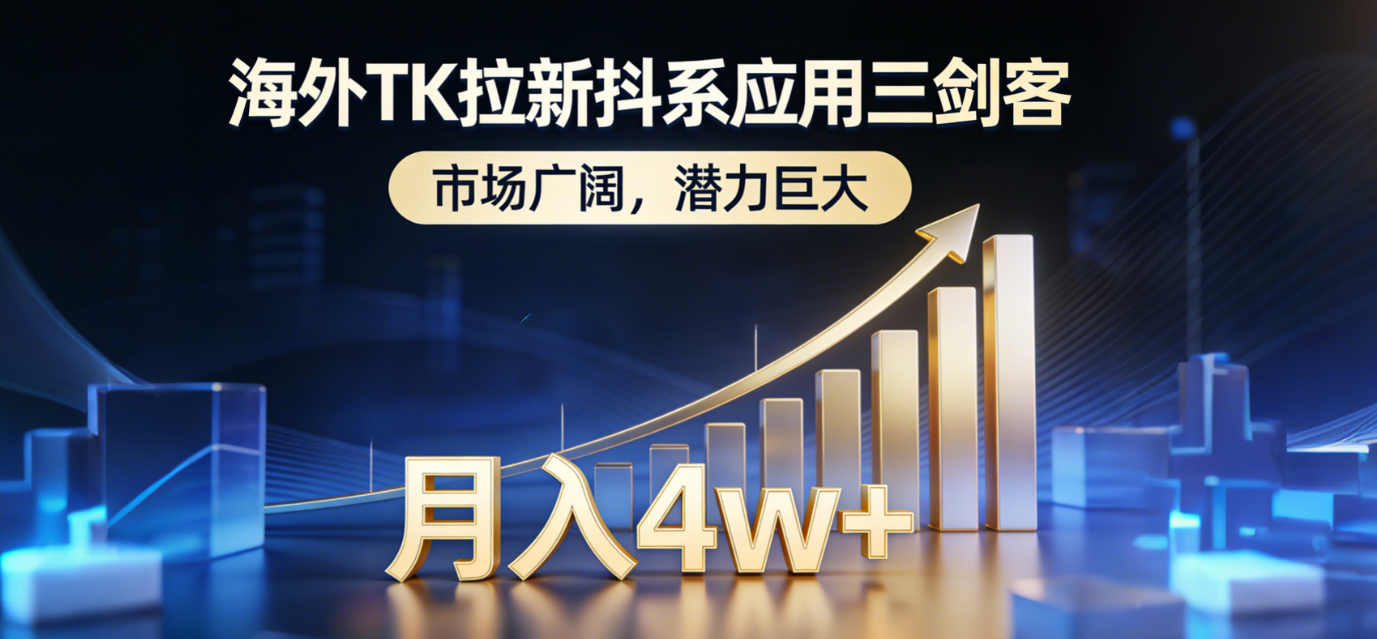 2026海外TK拉新抖系应用三剑客,市场广阔,潜力巨大,月入4w+-展望网