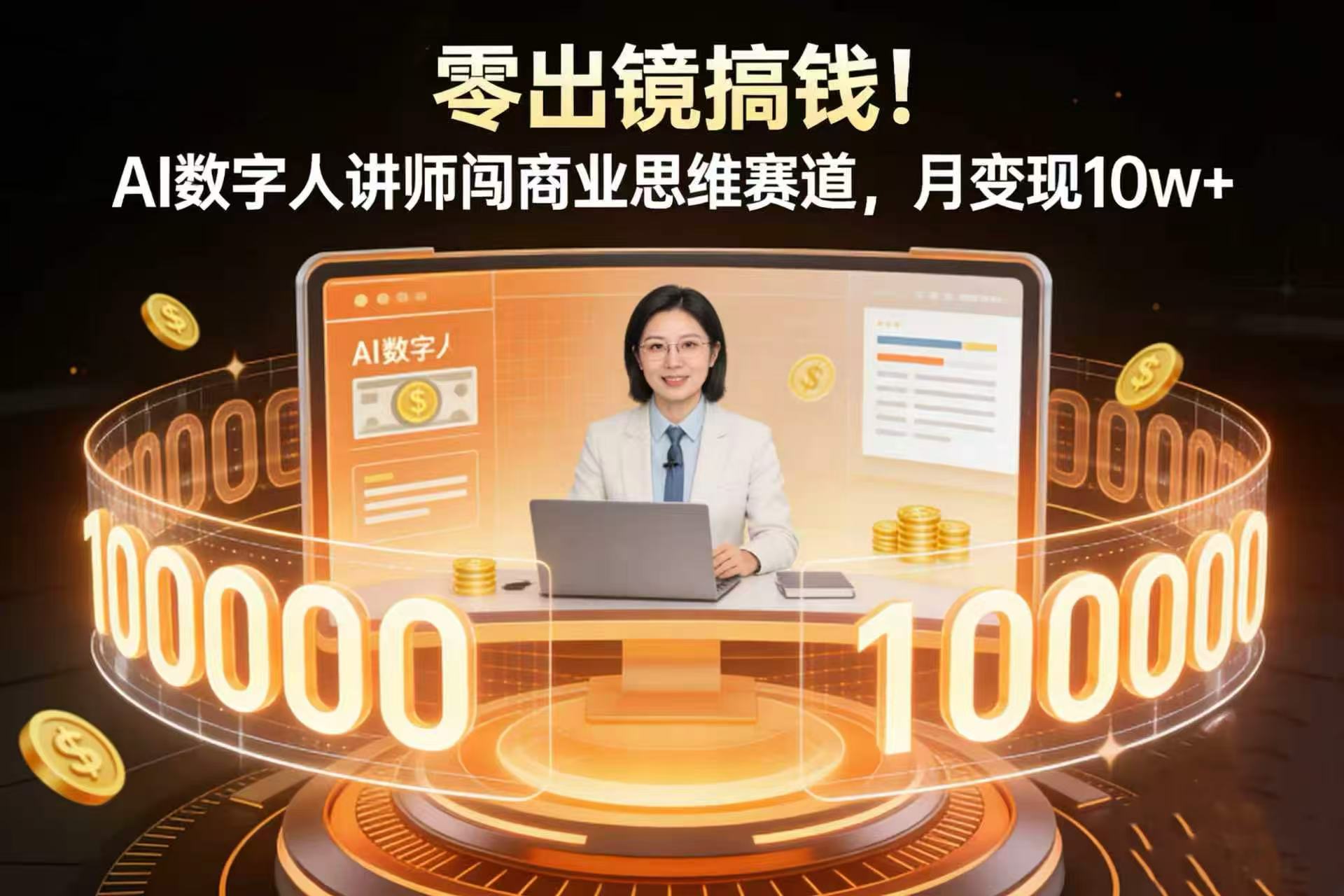 零出镜搞钱！AI 数字人讲师闯商业思维赛道，月变现 10w+-展望网