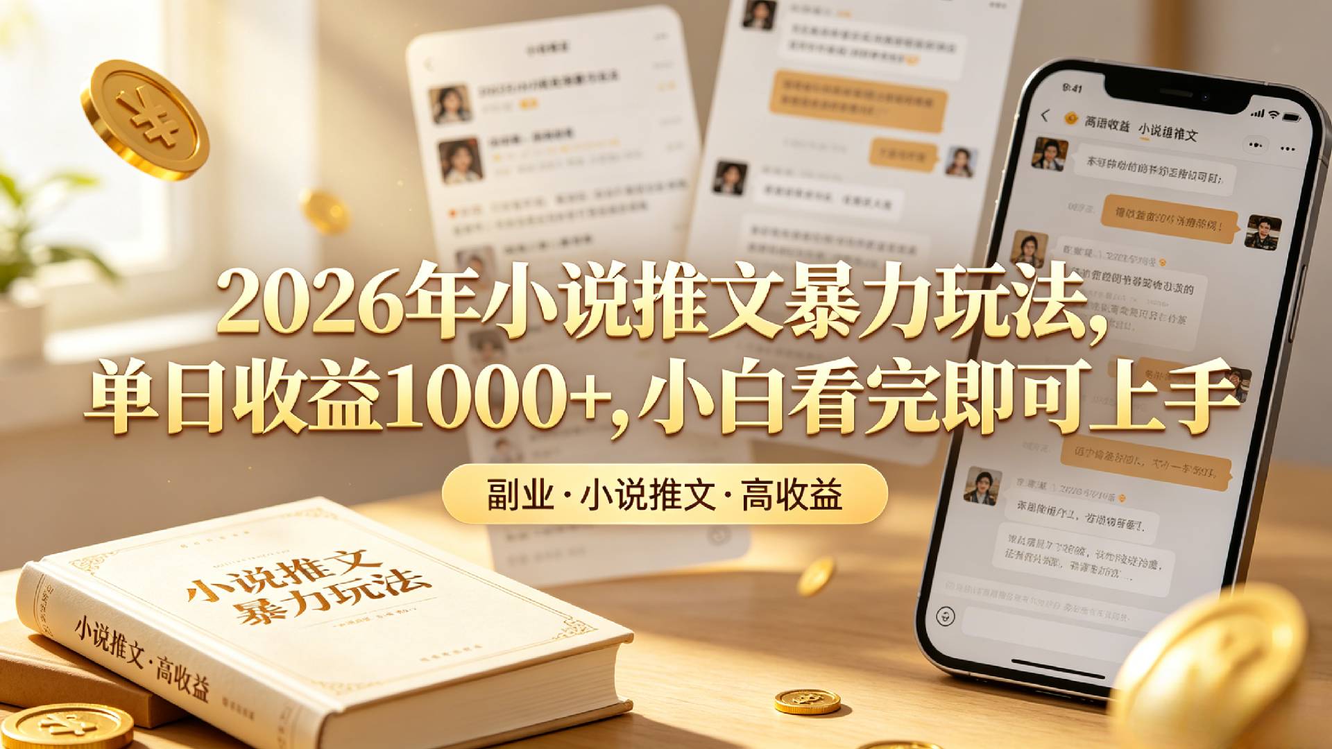 2026年小说推文暴力玩法,单日收益1000+,小白看完即可上手-展望网