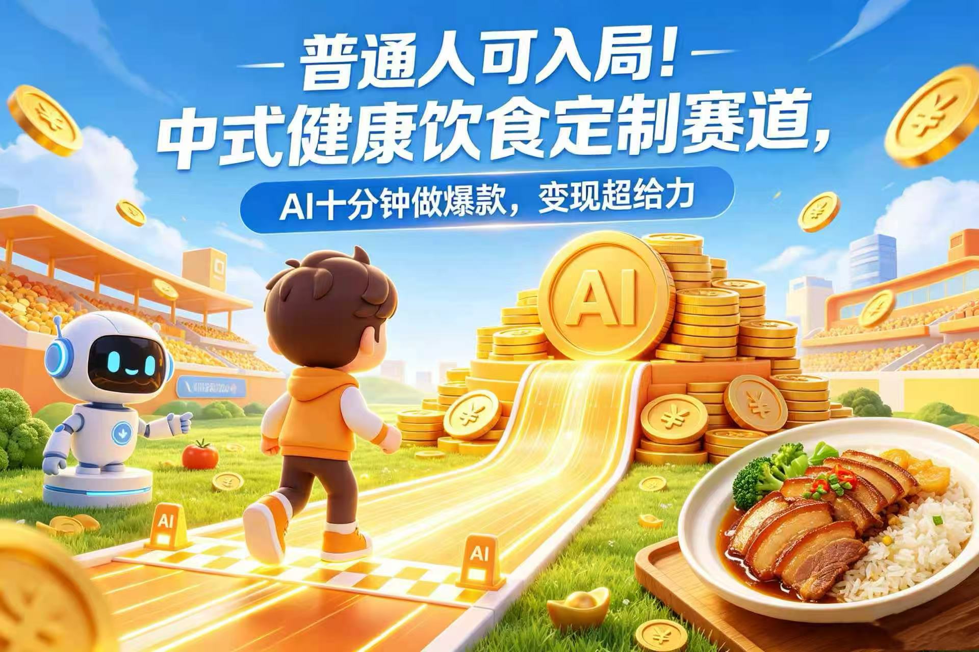 普通人可入局！中式健康饮食定制赛道，AI 十分钟做爆款，变现超给力-展望网