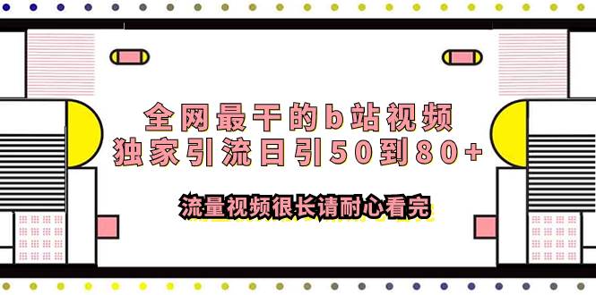 全网最干的b站视频独家引流日引50到80 流量视频很长请耐心看完-展望网