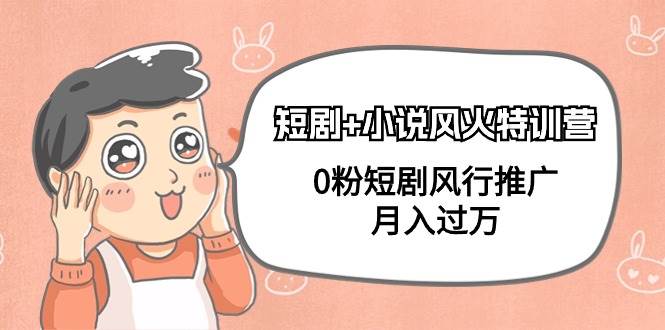 短剧+小说风火特训营，0粉短剧风行推广，月入过万（102节课）-展望网