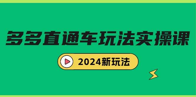 多多直通车玩法实战课，2024新玩法（7节课）-展望网