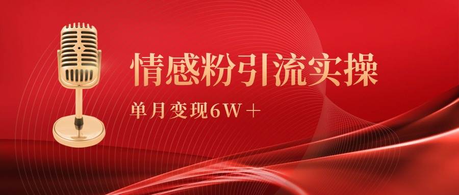 单月变现6w+，情感粉引流变现实操课-展望网