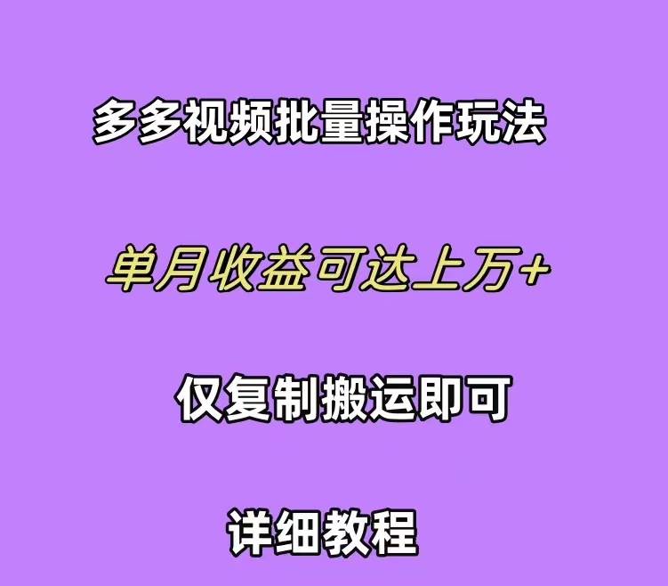 拼多多视频带货快速过爆款选品教程 每天轻轻松松赚取三位数佣金 小白必...-展望网