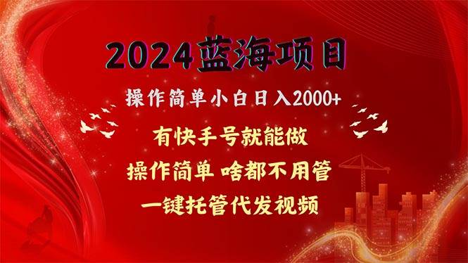 2024蓝海项目，网盘拉新，操作简单小白日入2000+，一键托管代发视频，...-展望网